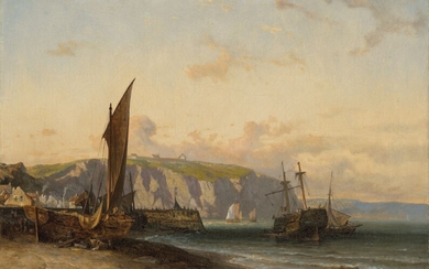 Michel Jean Cazabon (1813-1888), The beach at Calvados, Normandy