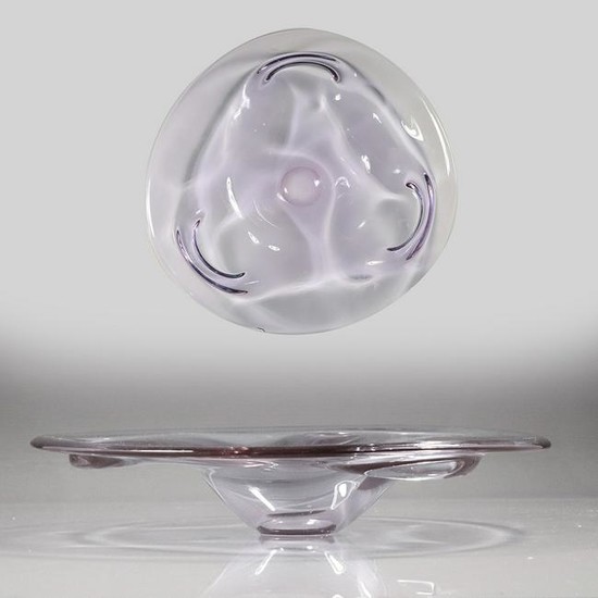 Mid-Century Modern Swedish Glass Center Dish / Bowl