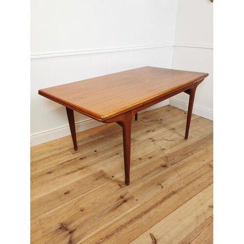 Mid-century teak TV Paris dining table with two extra pull o...