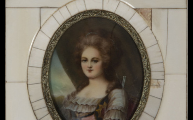 Miniature portrait of Julia Clary, French school, early 19th century
