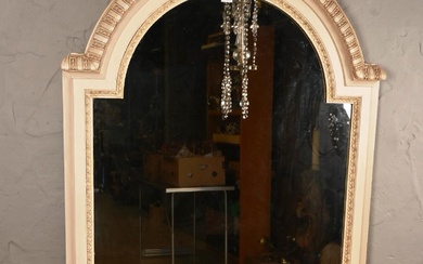 Miroir de cheminée en bois peint