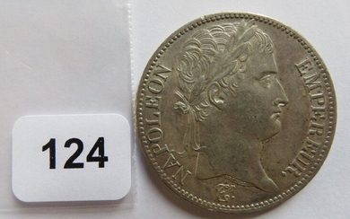 Monnaie - 5 Francs Napoléon Ier, tête laurée, Empire français 1810 A Paris (argent, 24,92 g) TTB+