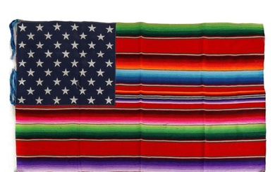 Nacho Becerra b.1962 Urban Textile American Flag