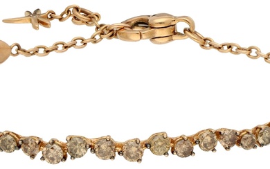 No Reserve - Casato 18K Rose gold bracelet bangle set with approx. 0.95 ct. diamond.