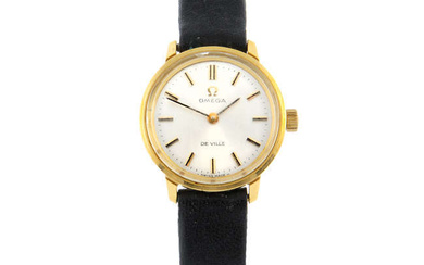 OMEGA - a gold plated De Ville wrist watch, 22mm.