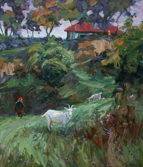 Oil painting Walking animals S. Dirtorak