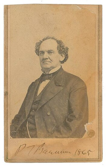P. T. Barnum Signed Photograph