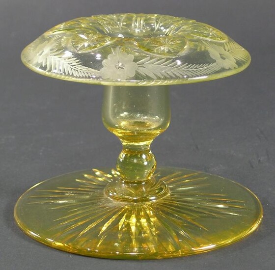 PAIRPOINT CUT GLASS CANDLESTICK