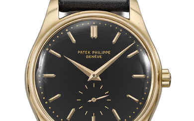 PATEK PHILIPPE. AN EXTRAORDINARY AND IMPRESSIVE 18K PINK GOLD AUTOMATIC...