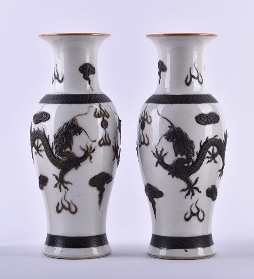 Paar Vasen China Qing Dynastie | Pair of vases China Qing dynasty