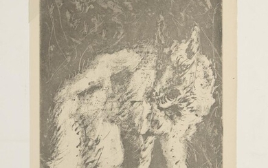 Pablo Picasso, Spanish 1881-1973- Le Loup, from Histoire Naturelle (Textes de Buffon), 1942; etching with aquatint on wove, from the edition of 135, sheet: 36.8 x 28 cm, (unframed) (ARR) Provenance: Alan Cristea Gallery, London