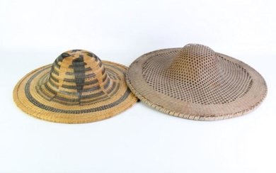 Pair Of Hand Woven African Cultural Hats (Dia50cm)
