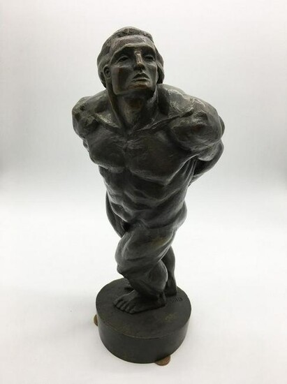 Patinated Bronze Figure of a Man