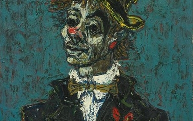 Paul Aizpiri b.1919 (French) The clown oil on canvas