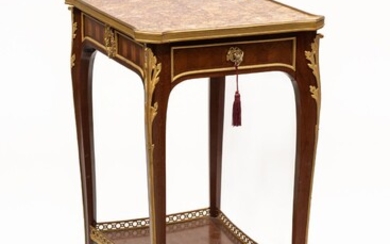 Paul SORMANI (1817-1877), Paris. Table d'appoint en marqueterie et bois de placage de palissandre à...