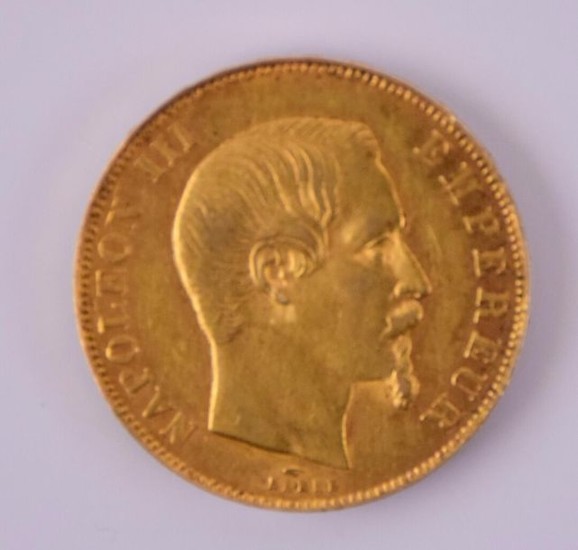Pièce de monnaie de 50 francs or Napoléon...
