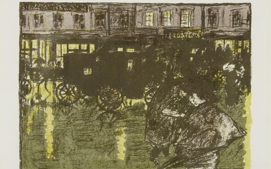 Pierre Bonnard (1867-1947); Rue, le soir, sous la pluie, from Quelques Aspects de la Vie de Paris;