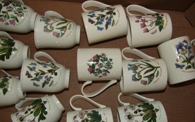 Portmeirion Botanical Garden pattern mugs in 2 different sty...