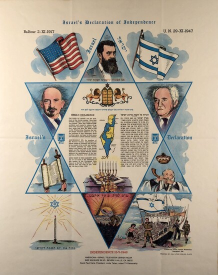 Poster - Israel Declaration of Independence - 1949