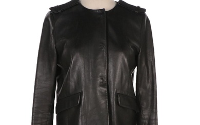 Prada Black Lambskin Leather Jacket