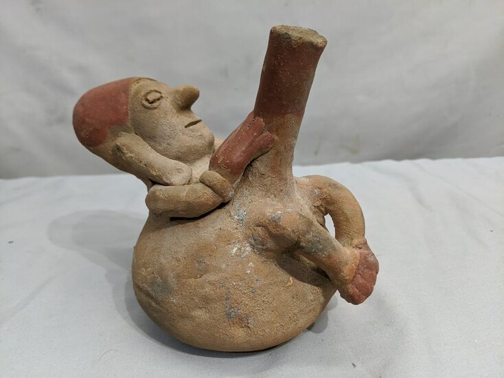 Pre-Columbian Exotic Terracotta Phallus Water Jug