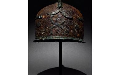 RARE CELTIC IRON AND BRONZE HELMET - XRF TESTED