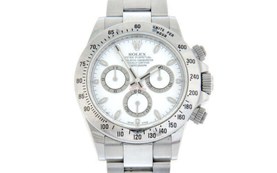 ROLEX - a stainless steel Oyster Perpetual Cosmograph Daytona chronograph bracelet watch, 39mm.