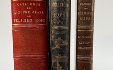 ROPS -- RAMIRO, E. Catalogue descriptif et analytique de l'œuvre gravé de Félicien Rops. Précédé...