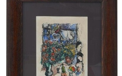 RUSSIAN FRENCH BOUQUET LITHOGRAPH BY MARC CHAGALL