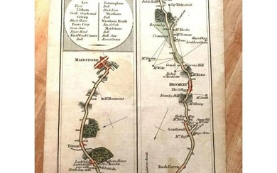 Rare Late 1700's English Road Maps