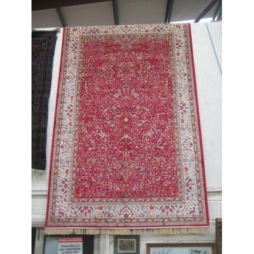 Red Ground Persian Kashmir Carpet from a Power Loom - (3m x ...