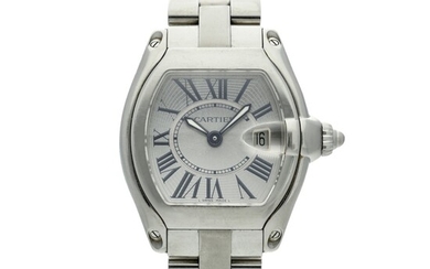 Reference 2675 Roadster A stainless steel tonneau shaped wristwatch with date and bracelet, Circa 2010 , Cartier