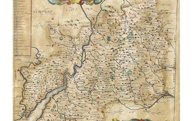 Richard Blome (1635-1705), hand coloured map of Gloucestersh...