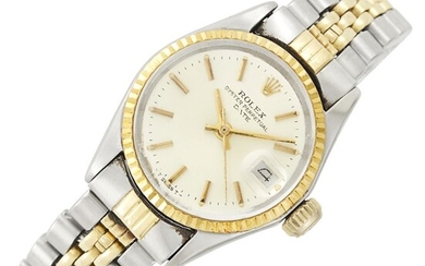 Rolex Stainless Steel and Gold 'Oyster Perpetual Date' Wristwatch