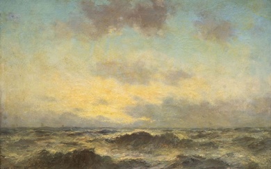 Romain Steppe (Belgisch, 1859-1927), Soir Mer du Nord