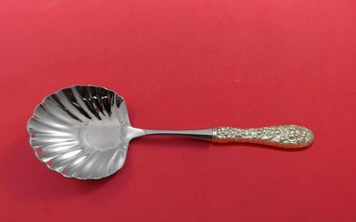 Rose by Stieff Sterling Silver Berry Spoon with shell bowl 10 3/8" HH WS Custom