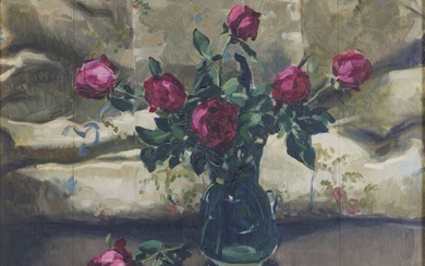Rose rosse, 1927, TEODORO WOLF FERRARI (Venezia, 1878 - S. Zenone, 1945)