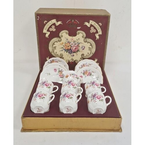 Royal Crown Derby china 'Derby Posies' tea set for six perso...