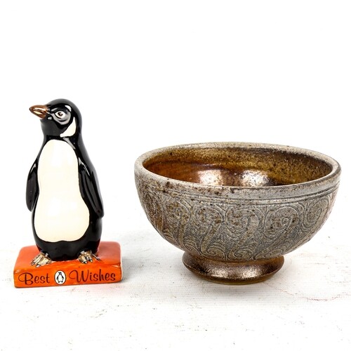 Royal Doulton Penguin Books figure, inscribed "Best Wishes",...