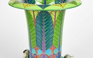 SALLY TUFFIN FOR DENNIS CHINAWORKS; a limited edition trumpet vase...