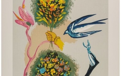 Salvador Dali (1904-1989) Madam butterfly & the