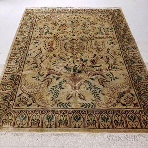 Savonnerie-style Carpet, India, c. 1980, 11 ft. 10 in. x 9 ft.