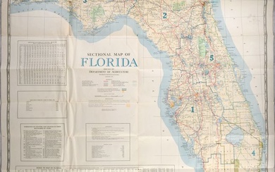 "Sectional Map of Florida Issued by Department of Agriculture", Matthews-Northrup Co