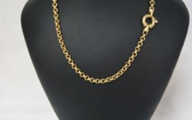 Set in yellow 18 kt including a bracelet (16 cm open) and a necklace (36 cm open). Weight 38,40 g
