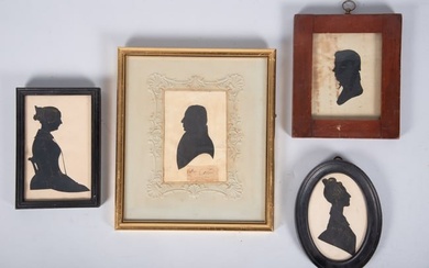 Set of Four 19th Century Framed Silhouettes
