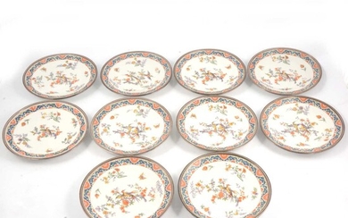 Set of ten Limoges plates