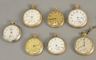 Seven various pocket watches to include Waltham, Elgin
