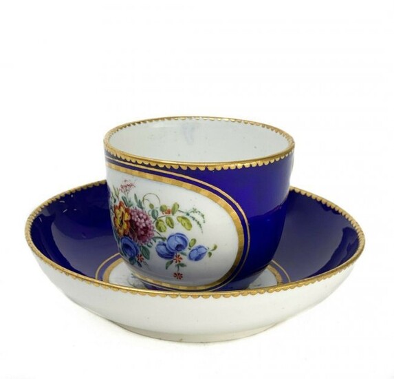 Sevres Cup & Saucer by Vincent Taillandier 18th C.