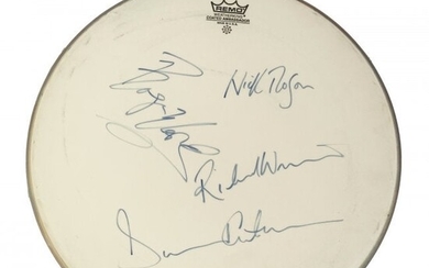 Signed FULL ROCK BAND Drum Head PINK FLOYD