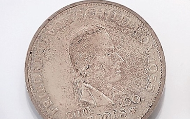 Silver coin, 5 Mark , Germany, 1955,...